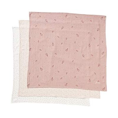 Vertbaudet 3er-Set Baby Wickeltücher weiß Herzen+rosa+dunkelrosa ONE Size Vertbaudet 3er-Set Baby Wickeltücher weiß Herzen+rosa+dunkelrosa ONE Size