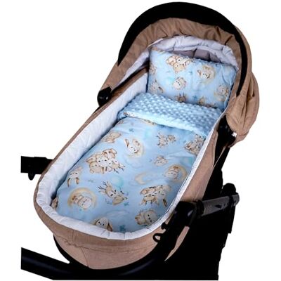 Babylux Babydecke Minky PLÜSCH Kuscheldecke 75x60cm + Kissen 35x30cm 2-TLG Set für Kinderwagen, Wiege, Babyschale, Neugeborene (MP163 Blau + Schnuckis) Babylux Babydecke Minky PLÜSCH Kuscheldecke 75x60cm + Kissen 35x30cm 2-TLG Set für Kinderwagen, Wiege, Babyschale, Neugeborene (MP163 Blau + Schnuckis)