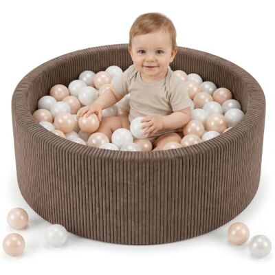 KiddyMoon Bällebad Für Kinder Aus Schaumstoff, 90 X 30 cm, Weicher Rippbezug, Abnehmbarer Bezug, Weiches Und Sicheres Spielzeug, Waschbar KiddyMoon Bällebad Für Kinder Aus Schaumstoff, 90 X 30 cm, Weicher Rippbezug, Abnehmbarer Bezug, Weiches Und Sicheres Spielzeug, Waschbar