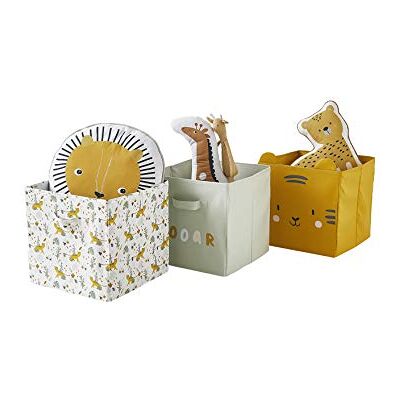 Vertbaudet 3er-Set Kinder Aufbewahrungsboxen „Pandafreunde“grün+senfgelb+bedrucktONE SIZE Vertbaudet 3er-Set Kinder Aufbewahrungsboxen „Pandafreunde“grün+senfgelb+bedrucktONE SIZE