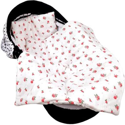 Babylux Babydecke Musselin 75x60 cm – Weiche Kuscheldecke für Kinderwagen & Stubenwagen, Atmungsaktiv, Perfekt für Sommer, Geschenk für Neugeborene MPM (D2 Röschen) Babylux Babydecke Musselin 75x60 cm – Weiche Kuscheldecke für Kinderwagen & Stubenwagen, Atmungsaktiv, Perfekt für Sommer, Geschenk für Neugeborene MPM (D2 Röschen)