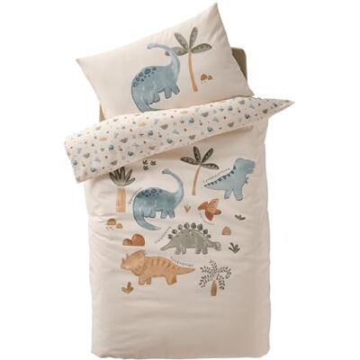 Vertbaudet Baby Bettwäsche-Set MINISAURUS wollweiß 80X120 40X60 Vertbaudet Baby Bettwäsche-Set MINISAURUS wollweiß 80X120 40X60