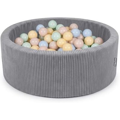 KiddyMoon Bällebad Für Kinder Aus Schaumstoff, 90 X 30 cm, Weicher Rippbezug, Abnehmbarer Bezug, Weiches Und Sicheres Spielzeug, Waschbar KiddyMoon Bällebad Für Kinder Aus Schaumstoff, 90 X 30 cm, Weicher Rippbezug, Abnehmbarer Bezug, Weiches Und Sicheres Spielzeug, Waschbar