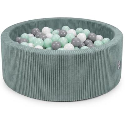 KiddyMoon Bällebad Für Kinder Aus Schaumstoff, 90 X 30 cm, Weicher Rippbezug, Abnehmbarer Bezug, Weiches Und Sicheres Spielzeug, Waschbar KiddyMoon Bällebad Für Kinder Aus Schaumstoff, 90 X 30 cm, Weicher Rippbezug, Abnehmbarer Bezug, Weiches Und Sicheres Spielzeug, Waschbar