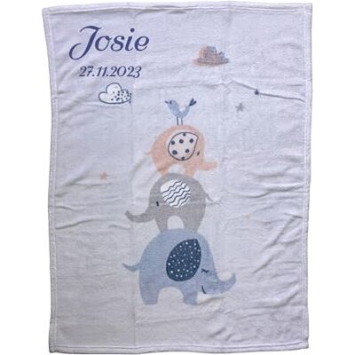 Wolimbo Babydecke 75x100cm Motiv Blaue Elefanten personalisierbar Krabbeldecke mit Wunsch Name/Motiv Kinderdecke Geschenk zur Taufe, Geburt, Geburtstag Wolimbo Babydecke 75x100cm Motiv Blaue Elefanten personalisierbar Krabbeldecke mit Wunsch Name/Motiv Kinderdecke Geschenk zur Taufe, Geburt, Geburtstag