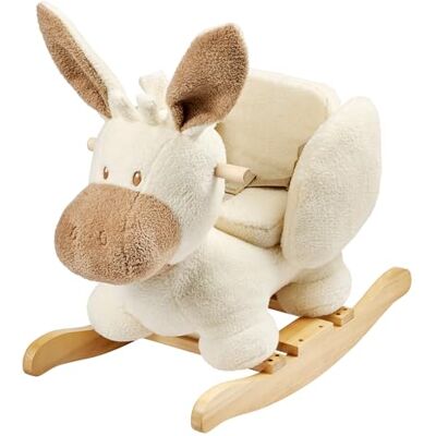 Nattou Schaukeltier, Esel, Inkl. Sicherheitsgurt, Fröhliches Hin- und Herschaukeln, 100% Polyester, Teddy, Ecru Nattou Schaukeltier, Esel, Inkl. Sicherheitsgurt, Fröhliches Hin- und Herschaukeln, 100% Polyester, Teddy, Ecru