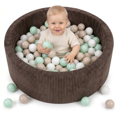 KiddyMoon Bällebad Für Kinder Aus Schaumstoff, 90 X 30 cm, Weicher Rippbezug, Abnehmbarer Bezug, Weiches Und Sicheres Spielzeug, Waschbar KiddyMoon Bällebad Für Kinder Aus Schaumstoff, 90 X 30 cm, Weicher Rippbezug, Abnehmbarer Bezug, Weiches Und Sicheres Spielzeug, Waschbar