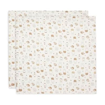 Jollein Mulltücher Baby – Miffy Family Farm – 115x115cm – 2er Pack – Babydecke Musselin – 100% Baumwolle – Spucktücher Baby – OEKO-TEX Zertifiziert Jollein Mulltücher Baby – Miffy Family Farm – 115x115cm – 2er Pack – Babydecke Musselin – 100% Baumwolle – Spucktücher Baby – OEKO-TEX Zertifiziert