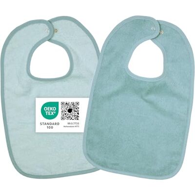 Wörner Südfrottier Wörner Baby Lätzchen 2er Set 2x Kinderlätzchen mit Druckknopf / 100% Baumwolle, OEKO-TEX® Standard 100, größenverstellbar, sehr saugfähig Wörner Südfrottier Wörner Baby Lätzchen 2er Set 2x Kinderlätzchen mit Druckknopf / 100% Baumwolle, OEKO-TEX® Standard 100, größenverstellbar, sehr saugfähig