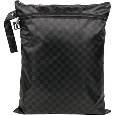 Bumkins wasserdichte Tasche für Baby, Nass-/Trockentasche, Haken für Kinderwagen, Kindertagesstätte, Packbeutel, Windeltasche, Reißverschluss, wiederverwendbar, Schwarz Bumkins wasserdichte Tasche für Baby, Nass-/Trockentasche, Haken für Kinderwagen, Kindertagesstätte, Packbeutel, Windeltasche, Reißverschluss, wiederverwendbar, Schwarz