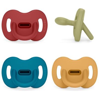 SUAVINEX , Schnuller aus Silikon 4er-Pack, für Babys 6-18 Monate, Schnuller mit physiologischem Sauger Sx Pro, Symmetrisch, Superweich und Flexibel, Einschlafschnuller, Honey, Chili, Ocean, Lake SUAVINEX , Schnuller aus Silikon 4er-Pack, für Babys 6-18 Monate, Schnuller mit physiologischem Sauger Sx Pro, Symmetrisch, Superweich und Flexibel, Einschlafschnuller, Honey, Chili, Ocean, Lake