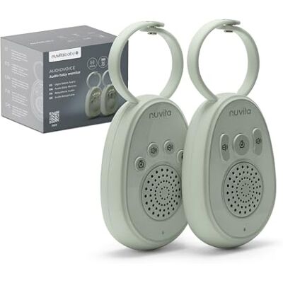 Nuvita 3020 Baby-Monitor mit weißem Rauschen – sichere Verbindung 2,4 GHz, bidirektionales Audio, wiederaufladbar, bis zu 30 Stunden Laufzeit, Schlaflieder und Timer Nuvita 3020 Baby-Monitor mit weißem Rauschen – sichere Verbindung 2,4 GHz, bidirektionales Audio, wiederaufladbar, bis zu 30 Stunden Laufzeit, Schlaflieder und Timer