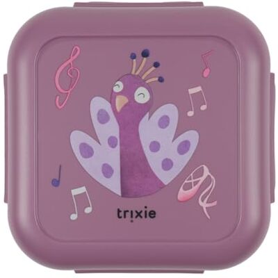 Trixie Snackdose mit Clips, 100% PP, Auslaufsicherer Verschluss, Herausnehmbarer Inneneinsatz, Spülmaschinenfest, 13x13x7 cm, ab 3 Jahren (Ballerina Mrs. Peacock) Trixie Snackdose mit Clips, 100% PP, Auslaufsicherer Verschluss, Herausnehmbarer Inneneinsatz, Spülmaschinenfest, 13x13x7 cm, ab 3 Jahren (Ballerina Mrs. Peacock)