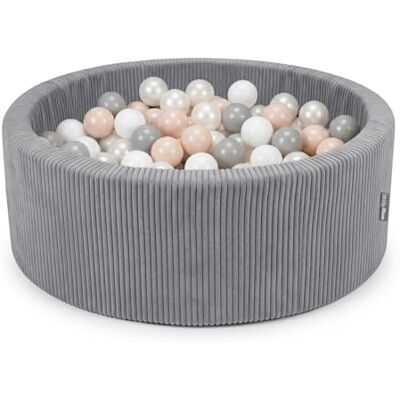 KiddyMoon Bällebad Für Kinder Aus Schaumstoff, 90 X 30 cm, Weicher Rippbezug, Abnehmbarer Bezug, Weiches Und Sicheres Spielzeug, Waschbar KiddyMoon Bällebad Für Kinder Aus Schaumstoff, 90 X 30 cm, Weicher Rippbezug, Abnehmbarer Bezug, Weiches Und Sicheres Spielzeug, Waschbar