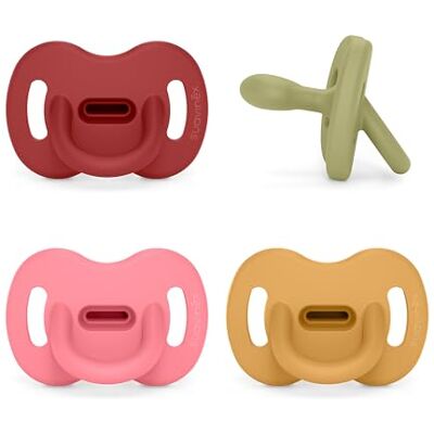 SUAVINEX , Schnuller aus Silikon 4er-Pack, für Babys 6-18 Monate, Schnuller mit physiologischem Sauger Sx Pro, Symmetrisch, Superweich und Flexibel, Einschlafschnuller, Lake, Fuchsia, Honey, Chili SUAVINEX , Schnuller aus Silikon 4er-Pack, für Babys 6-18 Monate, Schnuller mit physiologischem Sauger Sx Pro, Symmetrisch, Superweich und Flexibel, Einschlafschnuller, Lake, Fuchsia, Honey, Chili