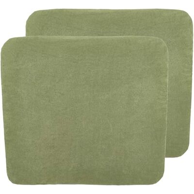 MEYCO Wickelauflagenbezug 2er Pack 75x85cm Frottee Spannlaken Olive Green Baumwoll-Mix Wickelunterlage Oeko Tex zertifiziert kuschelig weich & hautfreundlich waschbar & trocknergeeignet MEYCO Wickelauflagenbezug 2er Pack 75x85cm Frottee Spannlaken Olive Green Baumwoll-Mix Wickelunterlage Oeko Tex zertifiziert kuschelig weich & hautfreundlich waschbar & trocknergeeignet