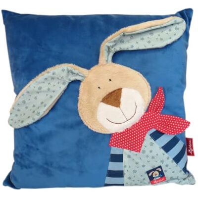 Sigikid Kinder-Kissen Wombel Bombel Hase blau 40 cm x 40 cm inklusive Füllung Plüschkissen in samtiger Optik Sigikid Kinder-Kissen Wombel Bombel Hase blau 40 cm x 40 cm inklusive Füllung Plüschkissen in samtiger Optik