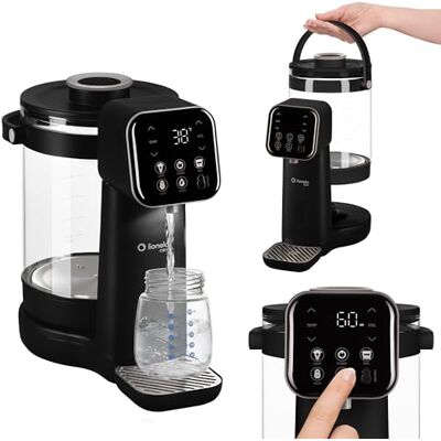 Lionelo Babypresto 2.0 Fläschchenzubereiter, Milchzubereiter Baby Flaschenwärmer Baby mit 40-100 °C, UV-Hygiene, Dechlorierung, 30-300 ml Dosierung, 3 L Glasbehälter, LED-Display, Touch-Sperr Lionelo Babypresto 2.0 Fläschchenzubereiter, Milchzubereiter Baby Flaschenwärmer Baby mit 40-100 °C, UV-Hygiene, Dechlorierung, 30-300 ml Dosierung, 3 L Glasbehälter, LED-Display, Touch-Sperr