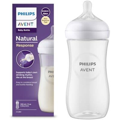 Philips AVENT Babyflasche Natural Response – Babyflasche, 330 ml, BPA-frei, für Babys ab 3 Monaten (Modell SCY906/01) Philips AVENT Babyflasche Natural Response – Babyflasche, 330 ml, BPA-frei, für Babys ab 3 Monaten (Modell SCY906/01)
