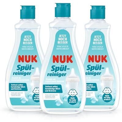 NUK -Babyflaschenreiniger 500 ml Ideal zur Reinigung von Babyflaschen, Saugern und Zubehör Duftstofffreier Reiniger pH-neutral 100 % wiederverwertbare Flasche 3 Stück NUK -Babyflaschenreiniger 500 ml Ideal zur Reinigung von Babyflaschen, Saugern und Zubehör Duftstofffreier Reiniger pH-neutral 100 % wiederverwertbare Flasche 3 Stück