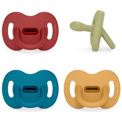 SUAVINEX , Schnuller aus Silikon 4er-Pack, für Babys 0-6 Monate, Schnuller mit physiologischem Sauger Sx Pro, Symmetrisch, Superweich und Flexibel, Einschlafschnuller, Honey, Lake, Ocean, Chili SUAVINEX , Schnuller aus Silikon 4er-Pack, für Babys 0-6 Monate, Schnuller mit physiologischem Sauger Sx Pro, Symmetrisch, Superweich und Flexibel, Einschlafschnuller, Honey, Lake, Ocean, Chili