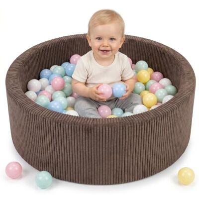 KiddyMoon Bällebad Für Kinder Aus Schaumstoff, 90 X 30 cm, Weicher Rippbezug, Abnehmbarer Bezug, Weiches Und Sicheres Spielzeug, Waschbar KiddyMoon Bällebad Für Kinder Aus Schaumstoff, 90 X 30 cm, Weicher Rippbezug, Abnehmbarer Bezug, Weiches Und Sicheres Spielzeug, Waschbar