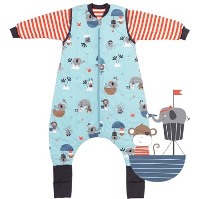schlummersack Baby Kinder Schlafsack Ganzjahr mit Füßen, umklappbaren Bündchen und abnehmbaren Ärmeln, gefüttert, Ganzjahresschlafsack, 2.5 Tog schlummersack Baby Kinder Schlafsack Ganzjahr mit Füßen, umklappbaren Bündchen und abnehmbaren Ärmeln, gefüttert, Ganzjahresschlafsack, 2.5 Tog