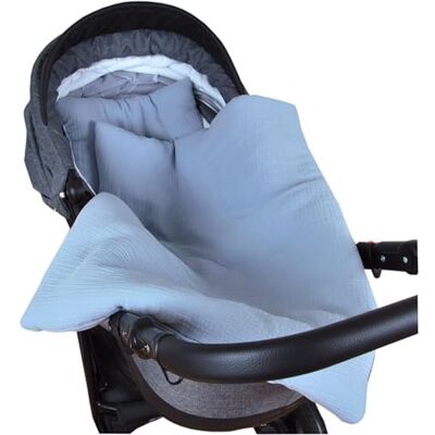 Babylux Babydecke MUSSELIN Kinderwagen Decke 75x60cm Kuscheldecke Stubenwagen MPM (Blau) Babylux Babydecke MUSSELIN Kinderwagen Decke 75x60cm Kuscheldecke Stubenwagen MPM (Blau)
