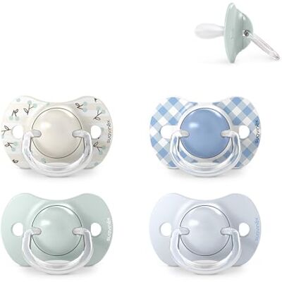 SUAVINEX , 4er-Pack Schnuller für Babys 0-6 Monate und Neugeborene, mit Physiologischem SX Pro Silikon-Sauger Symmetrisch, Flach und Flexibel, Respektiert die Orale Entwicklung, Vert SUAVINEX , 4er-Pack Schnuller für Babys 0-6 Monate und Neugeborene, mit Physiologischem SX Pro Silikon-Sauger Symmetrisch, Flach und Flexibel, Respektiert die Orale Entwicklung, Vert