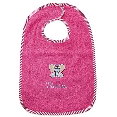 Wolimbo Lätzchen mit Klettverschluss Pink personalisierbar mit Wunsch Name/Motiv bestickt Babylätzchen für Mädchen und Jungs Wolimbo Lätzchen mit Klettverschluss Pink personalisierbar mit Wunsch Name/Motiv bestickt Babylätzchen für Mädchen und Jungs