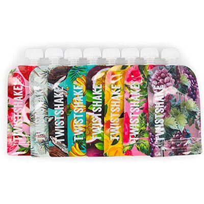 Twistshake Babynahrungsbeutel 100 ml – 8er-Set Wiederverwendbare Babynahrungstasche mit doppeltem Reißverschluss BPA-freie Fill n Squeeze Baby-Entwöhnungsbeutel Auslaufsicherer Quetschbeutel Twistshake Babynahrungsbeutel 100 ml – 8er-Set Wiederverwendbare Babynahrungstasche mit doppeltem Reißverschluss BPA-freie Fill n Squeeze Baby-Entwöhnungsbeutel Auslaufsicherer Quetschbeutel