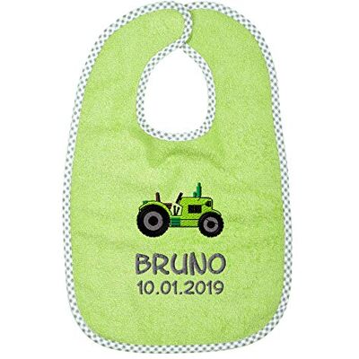 Wolimbo Lätzchen mit Klettverschluss opalgrün personalisierbar mit Wunsch Name/Motiv bestickt Babylätzchen für Mädchen und Jungs Wolimbo Lätzchen mit Klettverschluss opalgrün personalisierbar mit Wunsch Name/Motiv bestickt Babylätzchen für Mädchen und Jungs