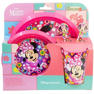Stor Kindergeschirr Set 5-teilig Minnie Maus Becher Teller Schüssel Besteck Bruchfestes Plastik BPA-frei Kinderessen Stor Kindergeschirr Set 5-teilig Minnie Maus Becher Teller Schüssel Besteck Bruchfestes Plastik BPA-frei Kinderessen