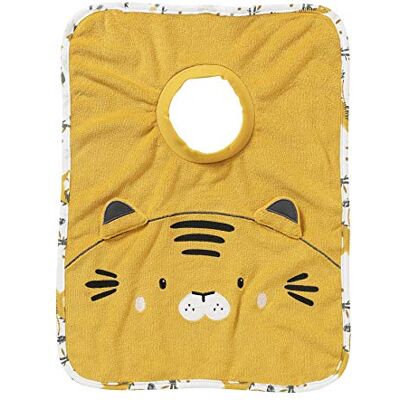 Vertbaudet Großes Baby Lätzchen senfgelb/tiger ONE SIZE Vertbaudet Großes Baby Lätzchen senfgelb/tiger ONE SIZE