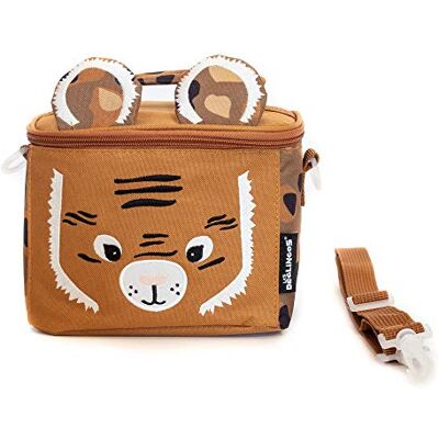 LES DÉGLINGOS Kühltasche für Babys (Speculos der Tiger) – Lunchtasche für Kinder – Lunchtasche für Kinder – mit Schultergurt – Picknick – isoliert Peva – Braun LES DÉGLINGOS Kühltasche für Babys (Speculos der Tiger) – Lunchtasche für Kinder – Lunchtasche für Kinder – mit Schultergurt – Picknick – isoliert Peva – Braun