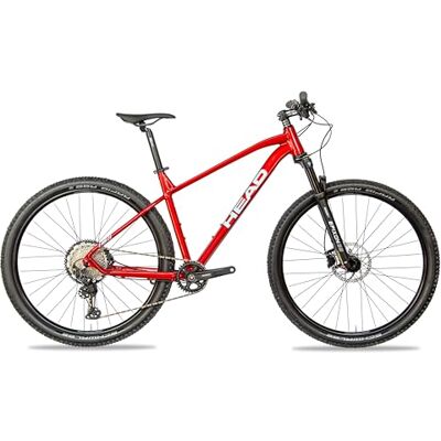 HEAD MTB Fully Mountainbike, 29", Fahrrad, Aluminiumrahmen, Enduro 1x12, RockShox & Deore, Rot/Hellblau, X-Rubi 2.0 HEAD MTB Fully Mountainbike, 29", Fahrrad, Aluminiumrahmen, Enduro 1x12, RockShox & Deore, Rot/Hellblau, X-Rubi 2.0