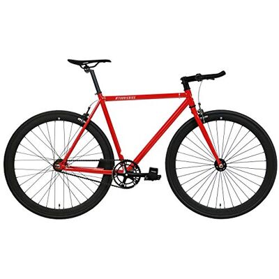 FabricBike Unisex, Jugend Original Fixie Fahrrad, Rot/Schwarz (Pro Red & Matte Black), S-49cm FabricBike Unisex, Jugend Original Fixie Fahrrad, Rot/Schwarz (Pro Red & Matte Black), S-49cm