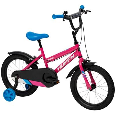 Huffy So Sweet 16 Zoll Mädchenfahrrad mit Stützrädern, Kinderfahrrad für 4–6 Jahre (110–135 cm), Stahlrahmen, Handbremsen, Verstellbarer Sattel – Rosa Huffy So Sweet 16 Zoll Mädchenfahrrad mit Stützrädern, Kinderfahrrad für 4–6 Jahre (110–135 cm), Stahlrahmen, Handbremsen, Verstellbarer Sattel – Rosa