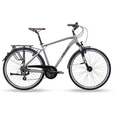 HEAD Unisex Adult Revelo 1.0 Trekking Bike, Matt Grey/Red, 50 HEAD Unisex Adult Revelo 1.0 Trekking Bike, Matt Grey/Red, 50
