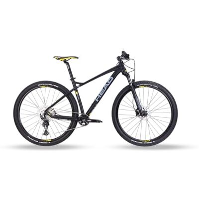 HEAD Unisex Adult X-Rubi 3.0 Mountain Bike, Matt Black/Yellow, 52 HEAD Unisex Adult X-Rubi 3.0 Mountain Bike, Matt Black/Yellow, 52