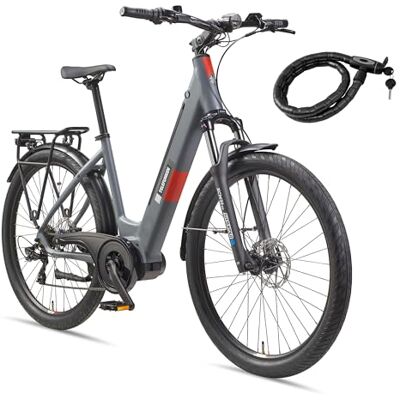 TELEFUNKEN E-Bike Damen 27,5 Zoll Elektrofahrrad mit Mittelmotor TELEFUNKEN E-Bike Damen 27,5 Zoll Elektrofahrrad mit Mittelmotor