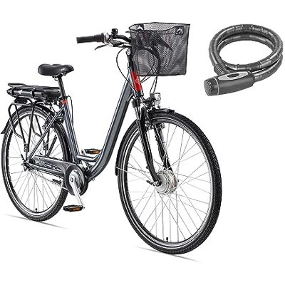 TELEFUNKEN E-Bike 28 Zoll Fahrrad für Damen und Herren Citybike mit Korb TELEFUNKEN E-Bike 28 Zoll Fahrrad für Damen und Herren Citybike mit Korb
