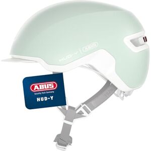 Abus Urban Helm HUD-Y mit magnetischem, aufladbarem LED-Rücklicht & Magnetverschluss Cooler Fahrradhelm für den Alltag für Damen und Herren Abus Urban Helm HUD-Y mit magnetischem, aufladbarem LED-Rücklicht & Magnetverschluss Cooler Fahrradhelm für den Alltag für Damen und Herren