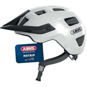 Abus MTB-Helm MoTrip robuster Fahrradhelm mit höhenverstellbarem Schirm für Mountainbiker individuelle Passform Unisex Weiß Glänzend, S Abus MTB-Helm MoTrip robuster Fahrradhelm mit höhenverstellbarem Schirm für Mountainbiker individuelle Passform Unisex Weiß Glänzend, S