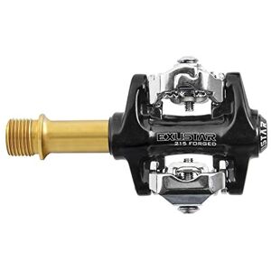 Exustar E-PM215TI Klickpedal aus Aluminium, Rennradpedal, MTB-Pedal, Titan-Achse, SPD-kompatibel, klickpedal, SPD-Pedal, 218 g, schwarz-Gold, inkl. Schuhplatten Exustar E-PM215TI Klickpedal aus Aluminium, Rennradpedal, MTB-Pedal, Titan-Achse, SPD-kompatibel, klickpedal, SPD-Pedal, 218 g, schwarz-Gold, inkl. Schuhplatten