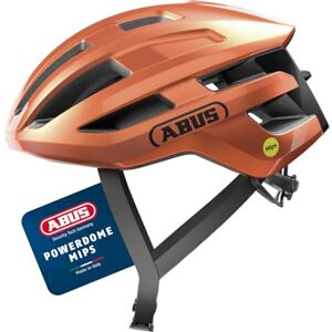 Abus Rennradhelm PowerDome MIPS leichter Fahrradhelm mit cleverem Belüftungssystem und Aufprallschutz Made in Italy für Damen und Herren Orange, Größe S Abus Rennradhelm PowerDome MIPS leichter Fahrradhelm mit cleverem Belüftungssystem und Aufprallschutz Made in Italy für Damen und Herren Orange, Größe S