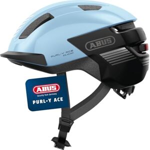 Abus Fahrradhelm Purl-Y ACE mit LED-Licht – geeignet Fahrten auf E-Bike und S-Pedelec – Trendiger NTA-Schutzhelm für Erwachsene und Jugendliche – Hellblau, Größe M Abus Fahrradhelm Purl-Y ACE mit LED-Licht – geeignet Fahrten auf E-Bike und S-Pedelec – Trendiger NTA-Schutzhelm für Erwachsene und Jugendliche – Hellblau, Größe M