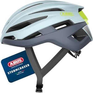 Abus Rennradhelm Stormchaser Leichter und komfortabler Fahrradhelm für professionellen Radsport für Damen und Herren Hellgrau/Blau, Größe L Abus Rennradhelm Stormchaser Leichter und komfortabler Fahrradhelm für professionellen Radsport für Damen und Herren Hellgrau/Blau, Größe L