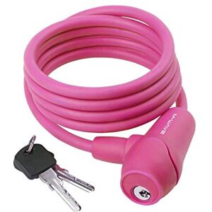 M-Wave Fahrrad Kabelschloss, 1500 mm, Ø 8 mm, Silikonüberzug, pink, S 8.15 S von M-Wave Fahrrad Kabelschloss, 1500 mm, Ø 8 mm, Silikonüberzug, pink, S 8.15 S von
