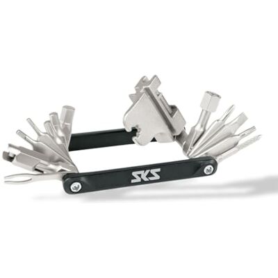 SKS GERMANY TOM 22 Multitool, Flaches Fahrrad-Minitool mit 22 Funktionen Fahrradzubehör, ergonomische Griff-Flächen, Tools aus Chrom-Vanadium-Stahl, Gehäuse aus Aluminium, ideal für Tourenfahrer SKS GERMANY TOM 22 Multitool, Flaches Fahrrad-Minitool mit 22 Funktionen Fahrradzubehör, ergonomische Griff-Flächen, Tools aus Chrom-Vanadium-Stahl, Gehäuse aus Aluminium, ideal für Tourenfahrer